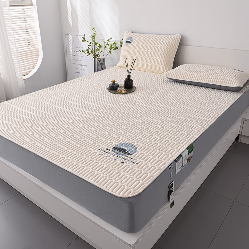 2025新款高端a类天然乳胶凉席三件套凉感冰丝加厚10mm床笠床垫套