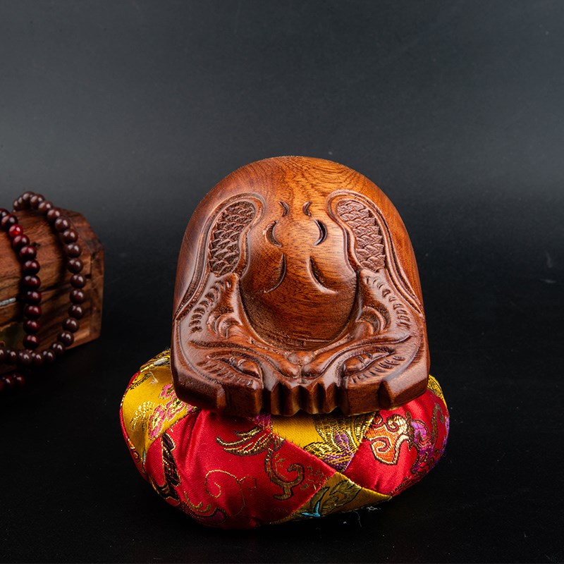 台湾木鱼法器一套佛具用品家用礼佛念佛紫檀木实木摆件