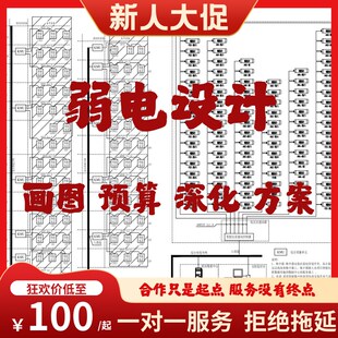 弱电深化设计CAD学校小区监控网络安防效果图预算资料
