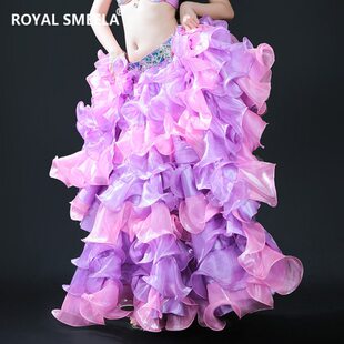 肚皮舞裙子2024新款春练功服女下装半身裙性感东方舞裙大摆裙长裙