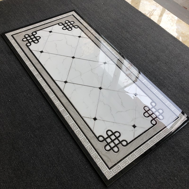 2021新中式拼k花地砖客厅微晶石瓷砖 餐厅走廊拼花砖入户无限拼