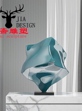 不锈钢雕塑抽h象艺术摆件酒店大堂售楼处会所装饰品家居工艺品