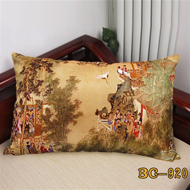 中式古典美人木沙发靠垫床头靠包圈椅飘L窗坐垫长方形装饰抱枕