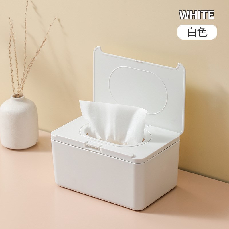 桌面纸巾盒湿纸巾收纳盒餐巾纸盒密封F湿巾盒纸巾筒客厅家用抽纸