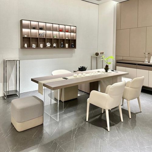 新中式茶台实木茶桌黑胡桃木家用茶B空间泡茶桌椅组合2025新款高