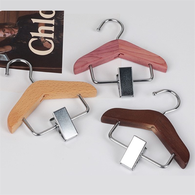 实木小衣架狗狗猫咪小衣挂小号袜子衣撐迷你宠物店专用展示架夹子