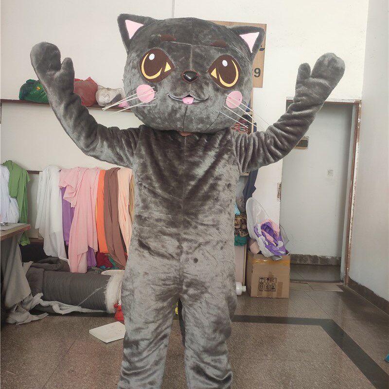 来图定做人偶服卡通猫咪服装舞台表演头套道具毛绒公仔玩偶服饰