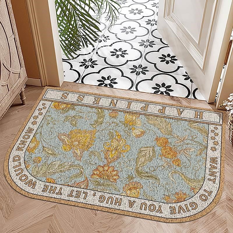 美式复古进门入户丝圈地垫门垫可裁剪玄关地毯门口踩脚垫耐脏防滑