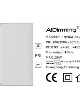 F10AA 艾迪明AIDimming无频闪深度调光0-10V调光电源10w