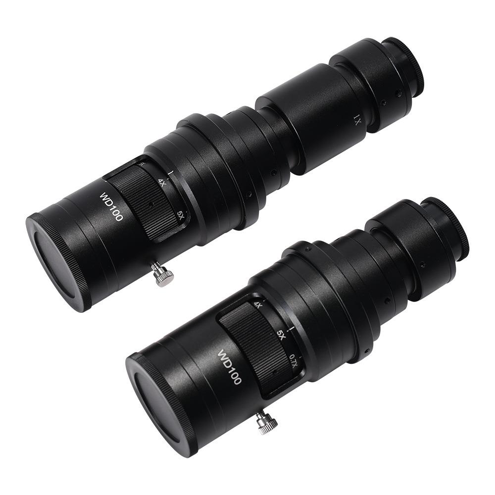 高清单筒显微镜镜头180倍400倍工业相机变倍定焦景深镜头