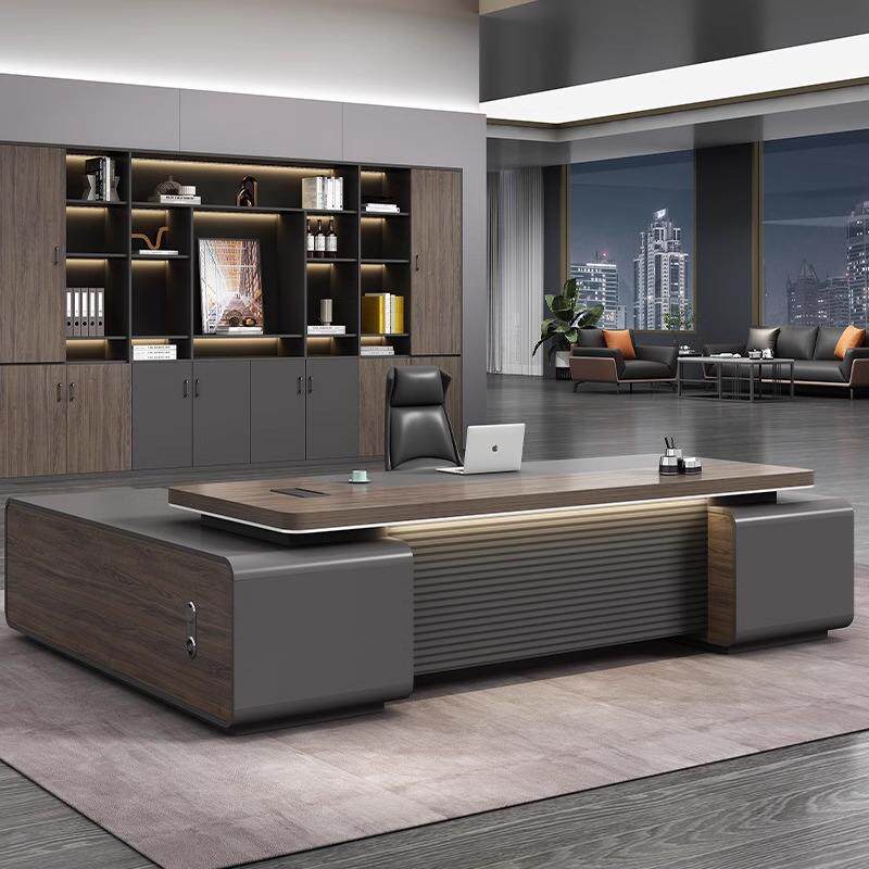 单人老板桌办公桌椅组合简约现代总裁桌领导办公室家具经理大班台