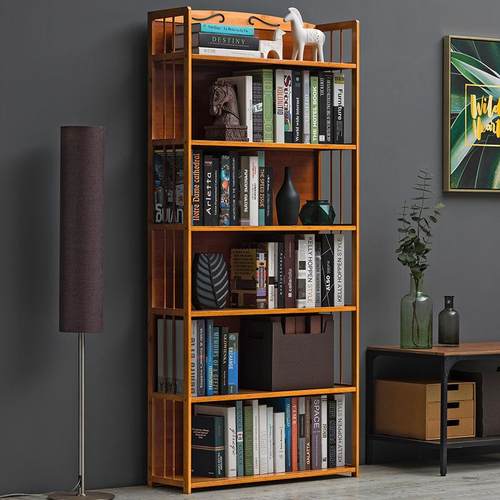 落地书架书柜置物架桌面上收纳儿童简易办公卧室客厅简约实木家