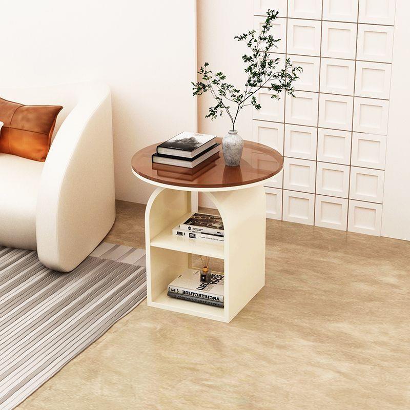 铁艺沙发边几小茶几家用客厅圆形玻璃轻奢茶角几桌简约床头柜