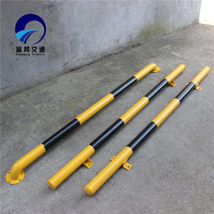 弯管挡车杆 2000*76*1.2mm 带法兰停车场挡车杆 车轮杆