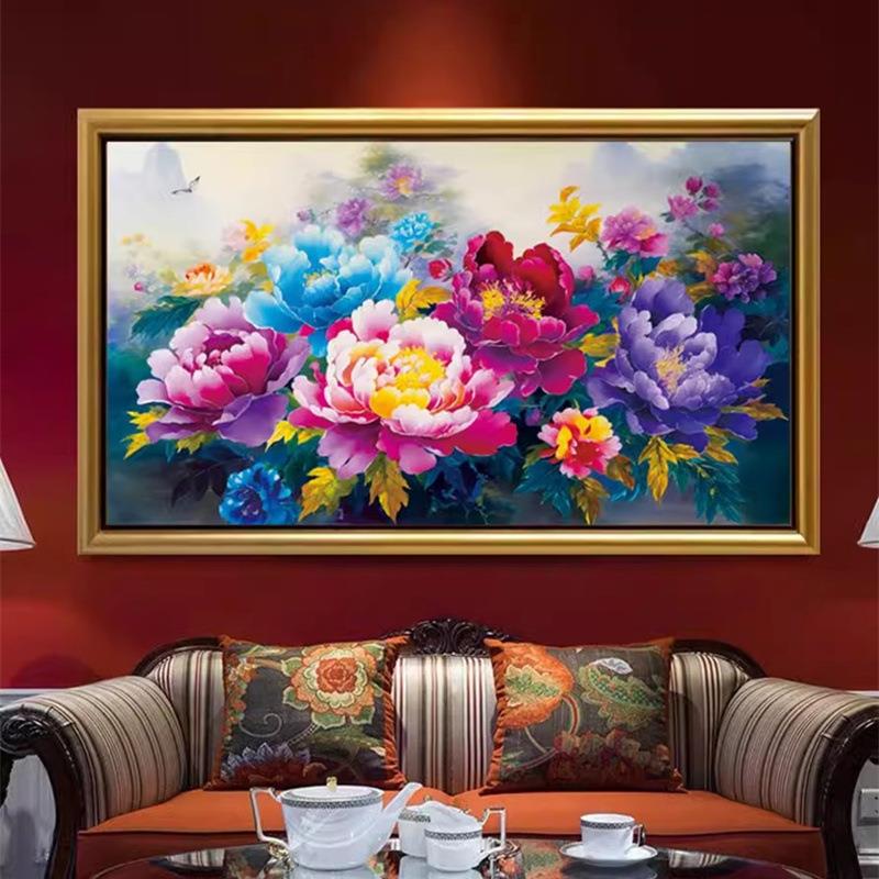 十字绣繁华牡丹图新款线绣客厅新中式花开富贵国色天香花卉66色