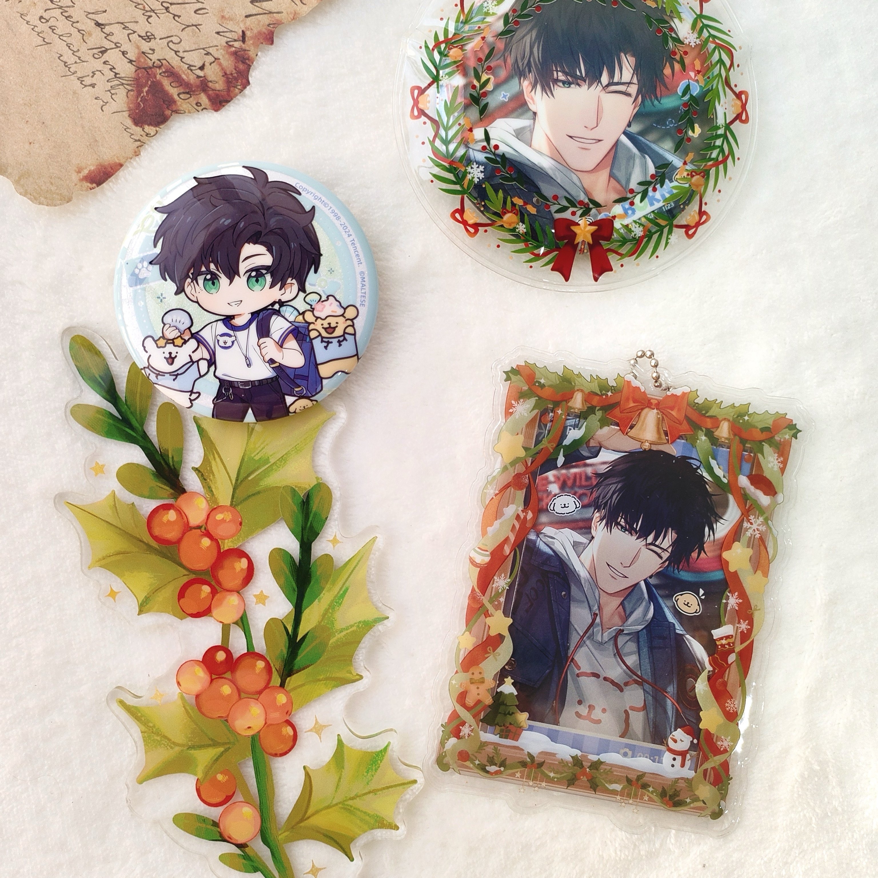 【糖匣】圣诞系列谷美冬青打卡棒亚克力举拍棒吧唧磁吸棒原创底座,模玩/动漫/周边/娃圈三坑/桌游,谷美,淘宝优惠券,粉丝福利购,淘宝优惠卷