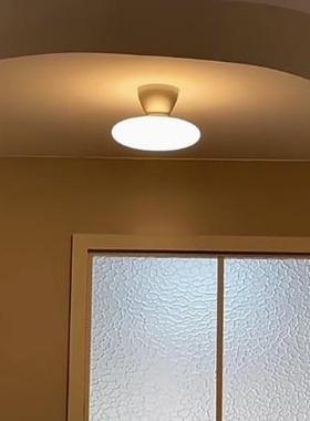 北欧limas入户玄关吸顶灯中古风蘑菇阳台走廊灯设计师简约玻璃灯