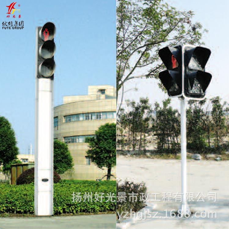 人行道交通信号灯杆led非机动车智能交通红绿灯杆立杆灯柱