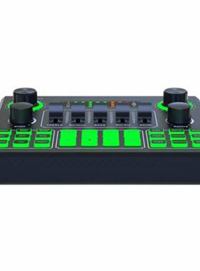 1套 颜色：黑色 材质：塑料 V9SJ英文版声卡 外置混音器直播声卡