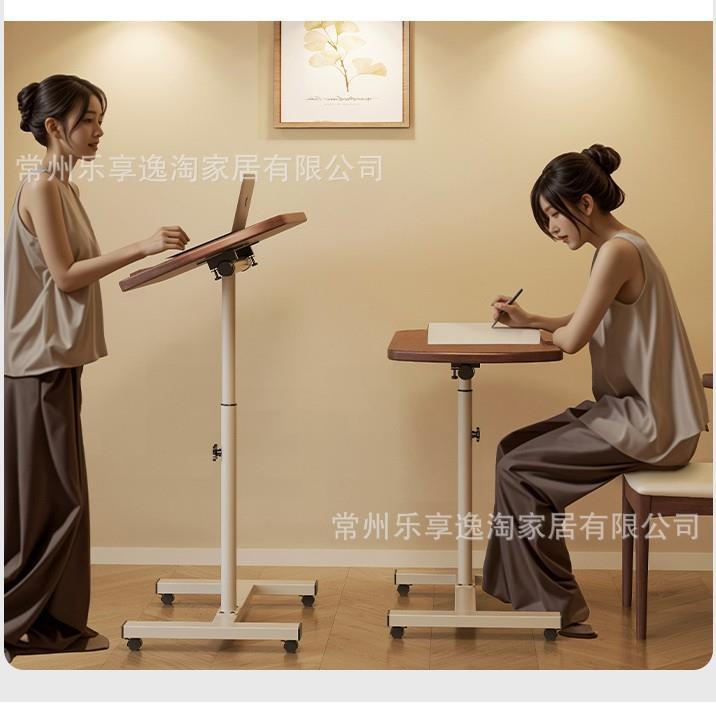 床边桌沙发边几可移动升降带轮子桌面可折叠简易实用办公小桌子