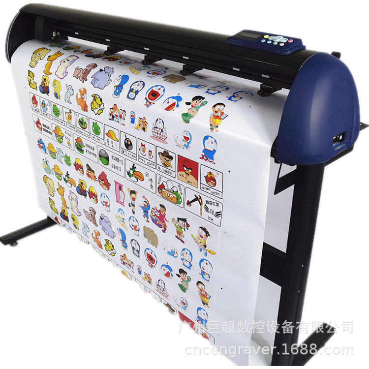 摄相头全自动巡边刻字机广告刻花不干胶轮廓切割机1350MM