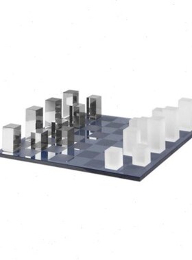 摆件售楼处镀轻奢磨砂饰品摆件软装棋盘水晶客厅创意电现代简约