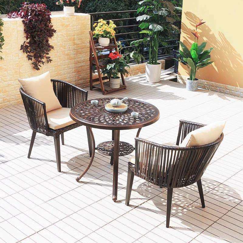 户外庭院桌椅花园家具别墅休闲露台藤椅铝合金桌室外编藤桌椅组合,电子元器件市场,其它元器件,淘宝优惠券,粉丝福利购,淘宝优惠卷