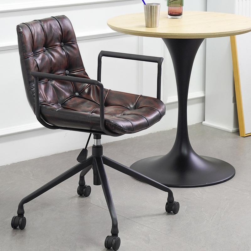 北欧轻奢可旋转升降家用电竞座椅电脑椅书房带扶手舒适书桌办公椅