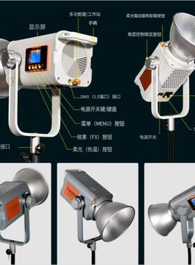 ZR300WPro太阳灯LED摄影灯常亮灯直播间补光灯灯光视频拍摄打光灯