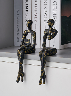 轻奢高档人物桌边摆件创r意现代家居客厅电视柜酒柜装饰品乔迁新