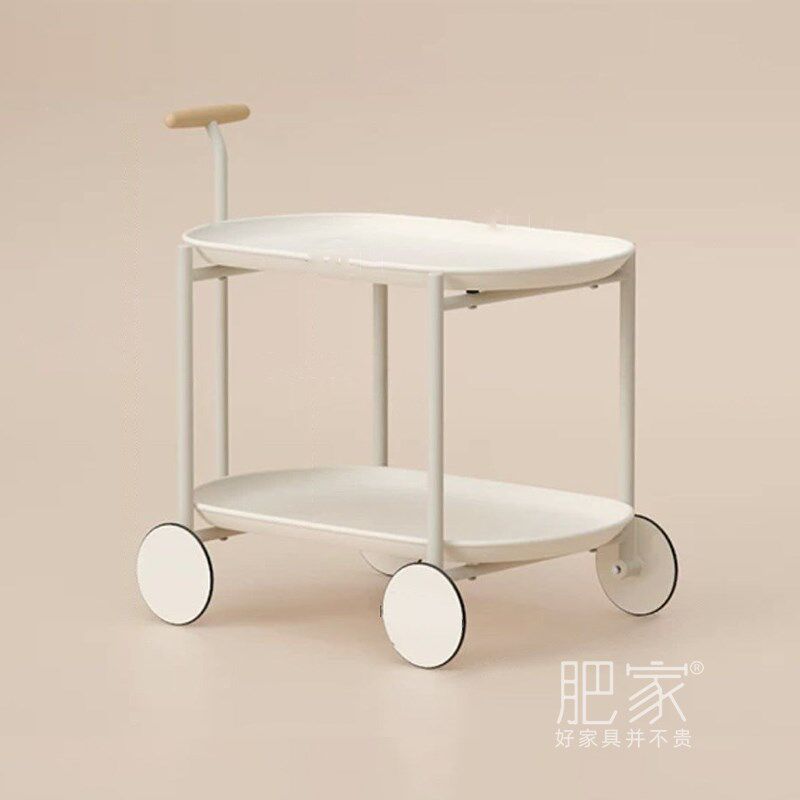 北欧简约创意家用简易迷你小桌w子可移动边几小推车茶几角几MS404