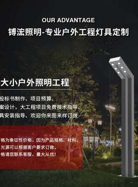 led景观灯户外大功率庭院灯景观灯3米铝型材中式公园小区照明灯