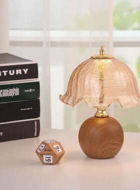 法式花朵复古台灯Muran琉璃台灯卧室床头灯客厅装饰老式怀旧灯xg