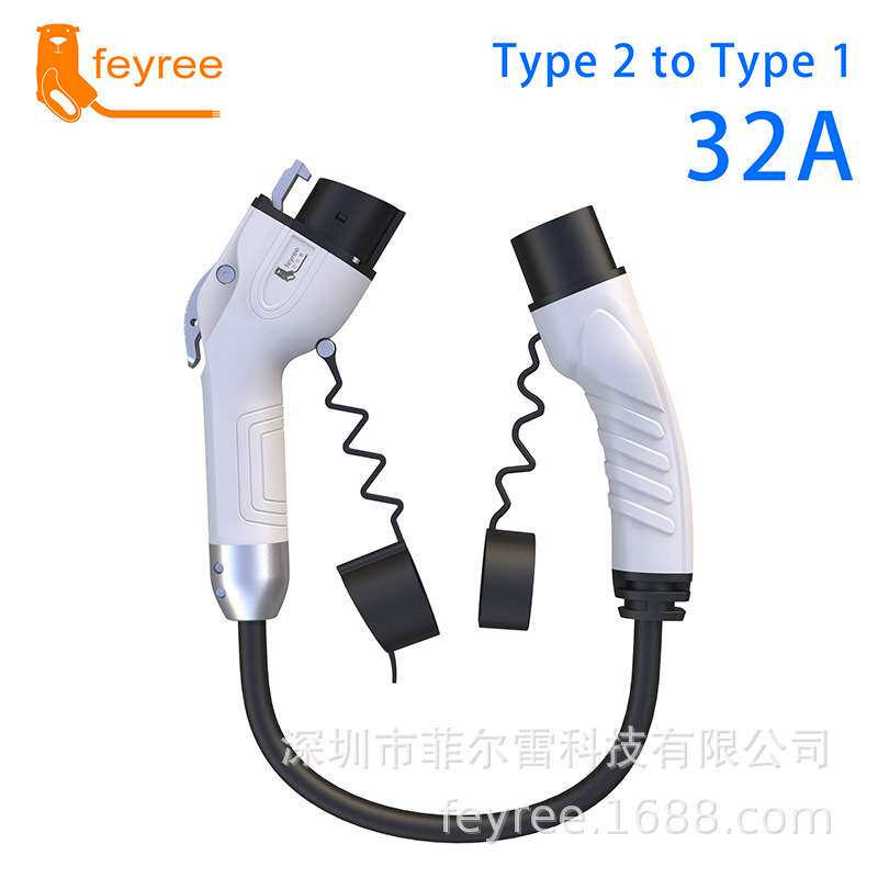 新能源家用转接线欧转美单相16A32A充电桩交流电动汽车转换头插头