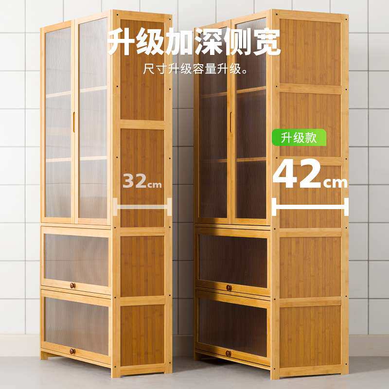 厨房置物架落地多层储物柜微波炉烤箱收纳置物柜多功能碗柜餐边柜