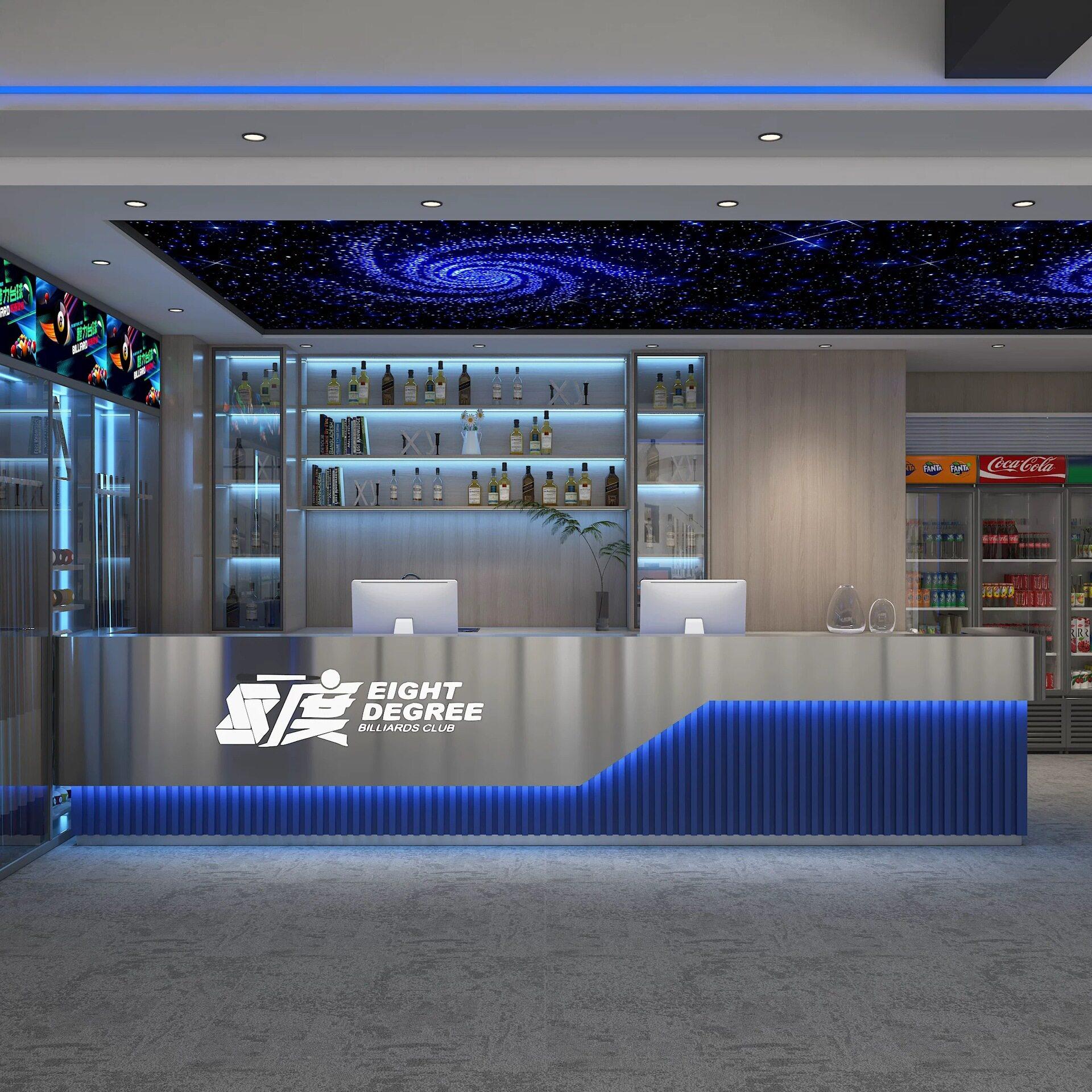不锈钢台球厅吧001台网饮吧吧健身房前台接酒待台餐店奶茶银店收