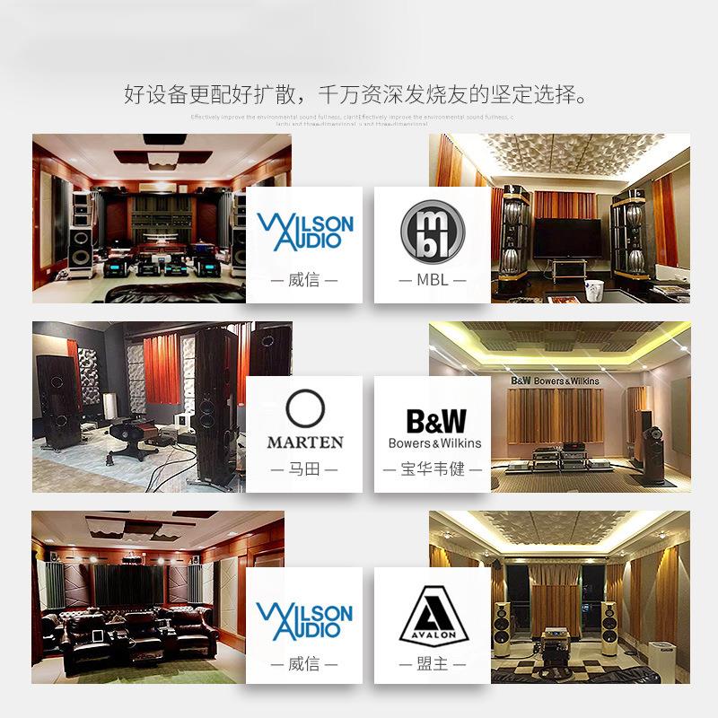 维实木散体音乐652厅家庭二影院IFI试听室录扩音房扩散声H学材料