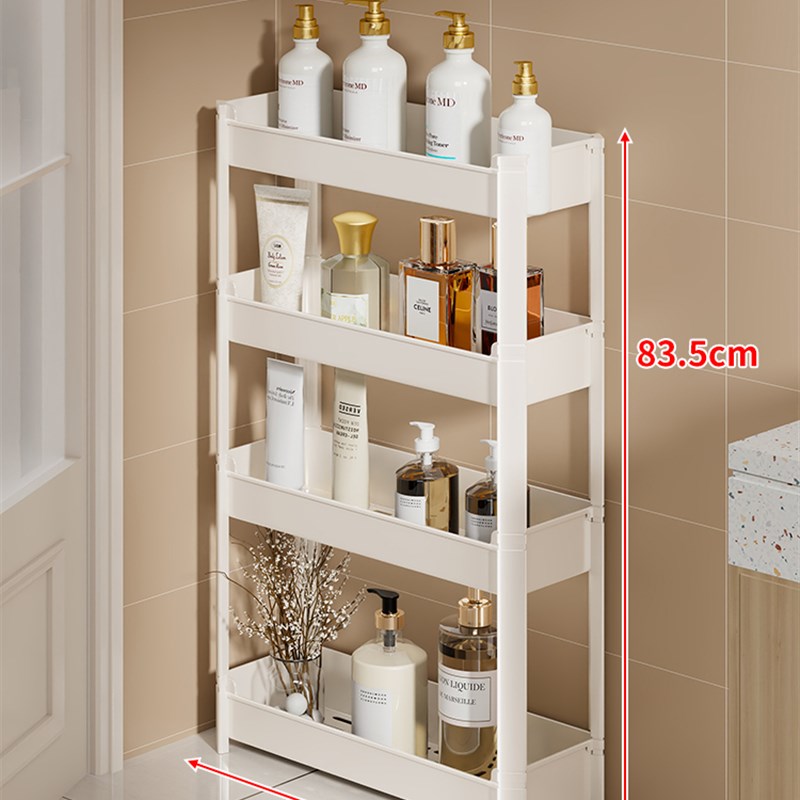 卫生间夹缝置物架门后超窄v缝隙收纳柜浴室厕所多功能落地收纳神