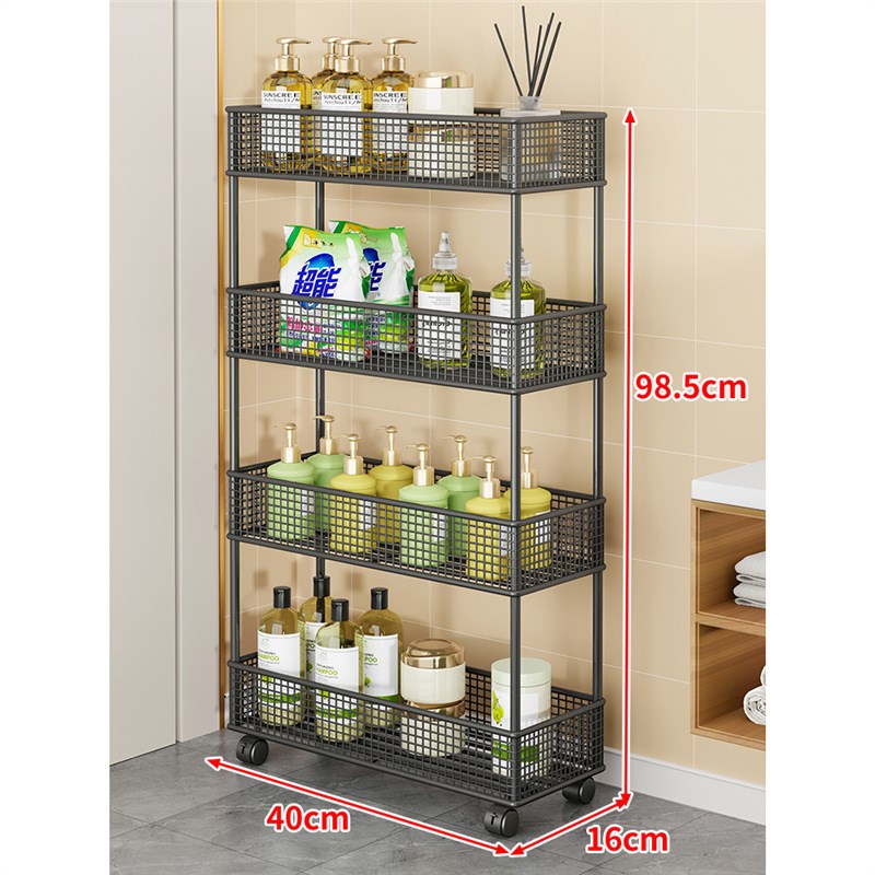 夹缝置物架落地超薄极窄缝隙收纳架浴室卫生间门后W墙边角落小窄