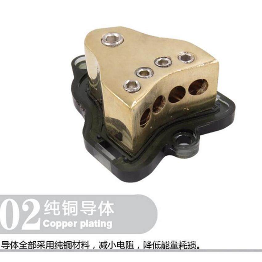 汽车改装 一出二地线分线器 接线柱 全铜功放分线器 一出二地线盒