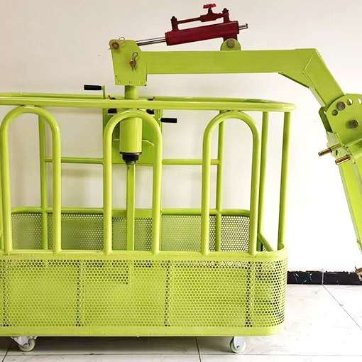 建筑工地吊车吊篮 高空作业安全式吊车吊篮360度旋转 生产厂家