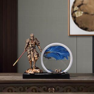 黑神话悟空金箍棒流沙画摆件客厅家居电视柜酒柜办公室中式装饰品