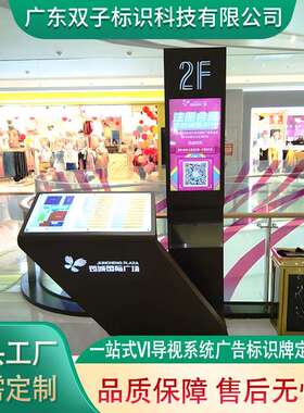 商场大堂楼层区域索引指示标识牌厂家落地LED发光平面索引导视牌