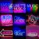 跨境热卖 live music音乐派对酒吧氛围霓虹灯发光字外贸LED霓虹灯