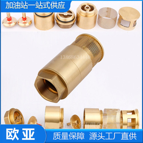 铜双门底阀加油机底阀油罐止回阀DN401寸2寸3寸4寸过滤网配件