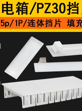 白色挡片PZ30配电箱档片C45档板塑料填空件1P挡片空开箱空位堵片