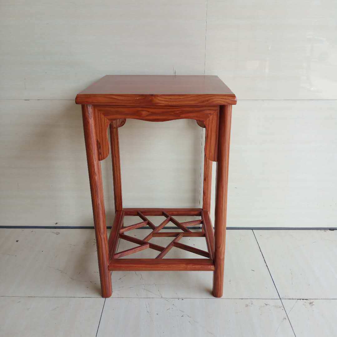 实木榆木墙角几边几小茶几大小方几沙发边桌中式仿古角几花盆架