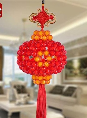 集智好来屋手工串珠大红灯笼饰品材料包挂件diy编织散珠子工艺品