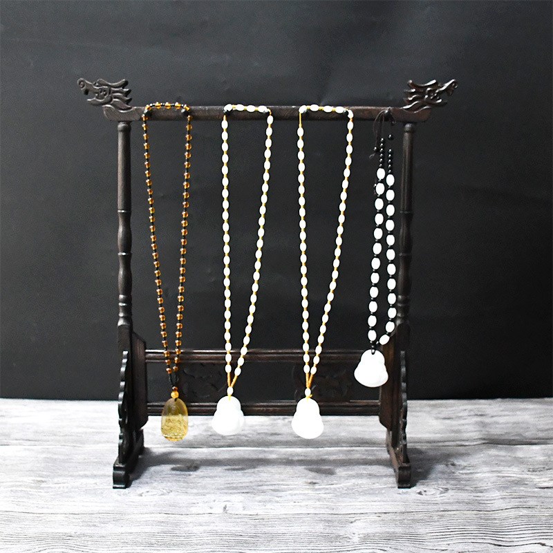 鸡翅木念珠架家用佛珠陈列手串毛笔挂首饰收纳道具文玩项链展示架