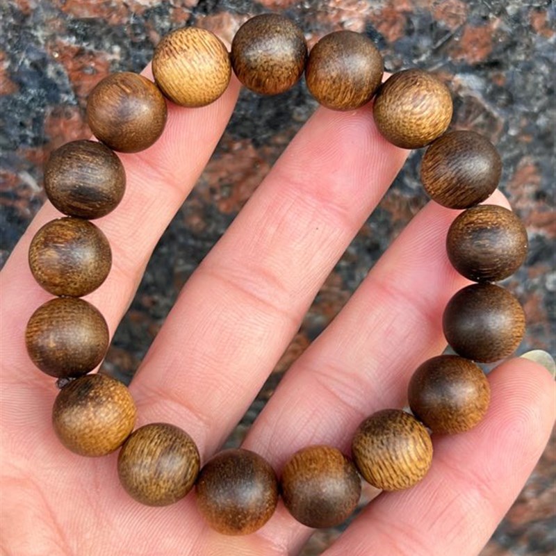 恵安黄棋楠沉香手串1.2cm佛珠手链约16克花蜜香有点细甜遇热醇厚